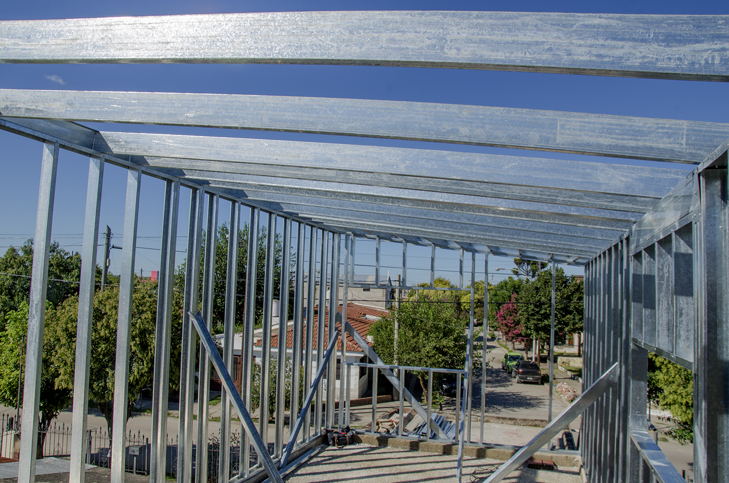 Estructura del techo de Steel Framing